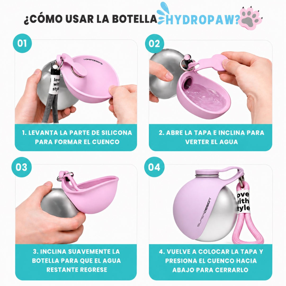 HydroPaw™ Botella portátil para perros